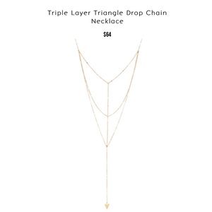 Triple Layer Triangle Necklace